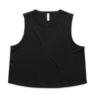 Black sleeveless crop tank top for women