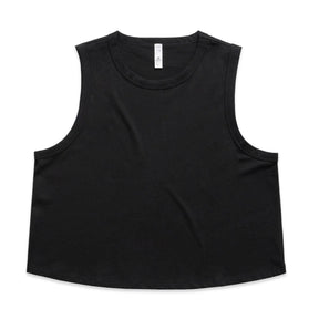 Black sleeveless crop tank top for women
