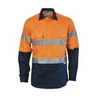 DNC hi vis closed front drill shirt 3849 front view
