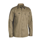 Bisley Long Sleeve Cotton Drill Shirt Khaki