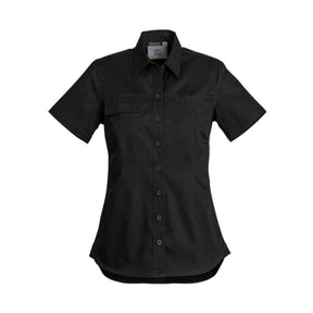 Syzmik women's lightweight tradie shirt, front view