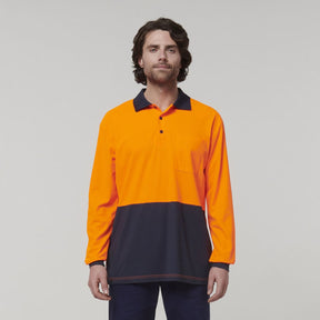 Hard Yakka Hi Vis Polo front view
