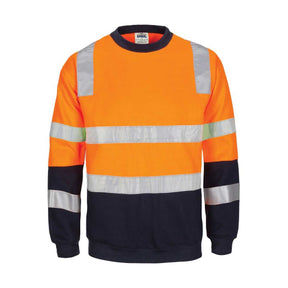 DNC hi vis crew neck fleecy top 3723 front view