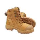 Blundstone wheat zip up safety boot, side view