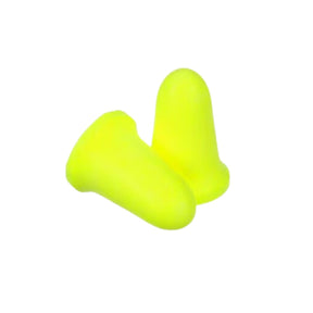 Pair of yellow earplugs