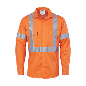 DNC hi vis X back taped shirt 3546 front view
