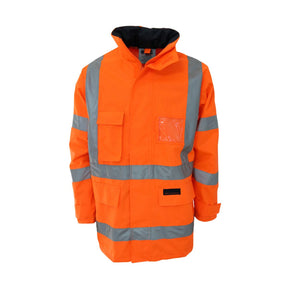 DNC hi-vis breathable rain jacket, front view