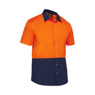 Bisley Two Tone Hi Vis Shirt BS1442 in orange and navy for workwear