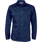 DNC Cotton Drill Work Shirt - Long Sleeve 3202 in navy