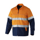 KingGee Originals hi-vis cotton drill jacket, front view