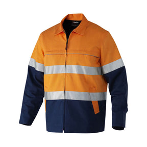 KingGee Originals hi-vis cotton drill jacket, front view