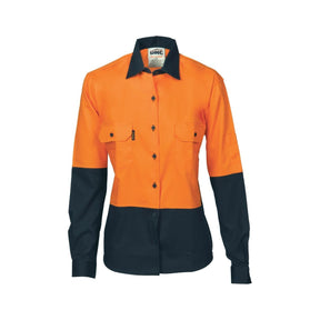 DNC Women's HiVis Orange Cotton Drill Shirt