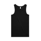 ascolour Men's Organic Rib Singlet black front
