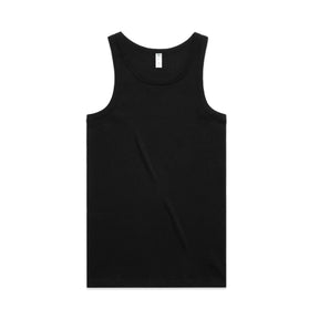 ascolour Men's Organic Rib Singlet black front