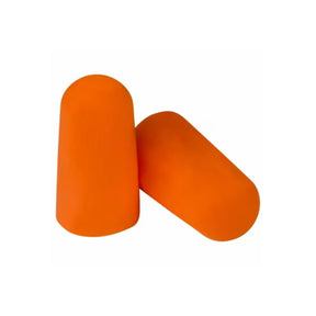3M 1100 earplugs inserted for fit