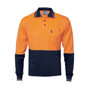 Hi Vis Cotton Back Polo Shirt L/S