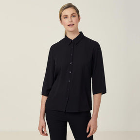 NNT Women's Georgie Pleat Back Shirt Black