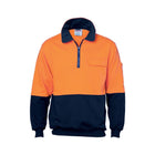 DNC Two Tone 1/2 Zip Cotton Fleecy Windcheater Orange