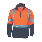 DNC HiVis 1/2 Zip Fleecy Sweat Shirt with Reflective Tape