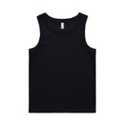 Black organic rib tank top for women