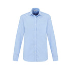 Front view of Biz Collection Men's Regent Short Sleeve Shirt S912ML in light blue