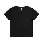 Black organic rib tee for women