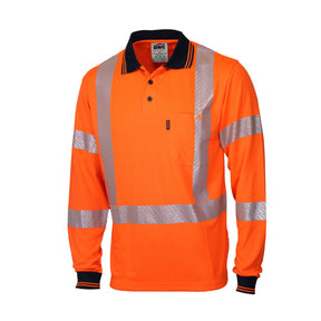 DNC hi vis X back polo 3510 front view