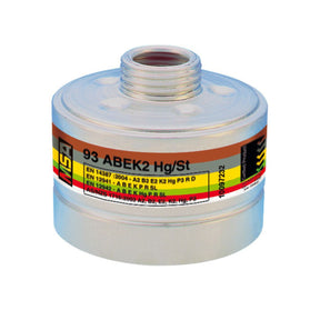 Respiratory filter cartridge for safety gear