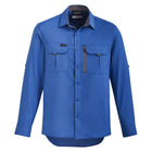 Syzmik Men's Outdoor Long Sleeve Shirt ZW460 Blue Front