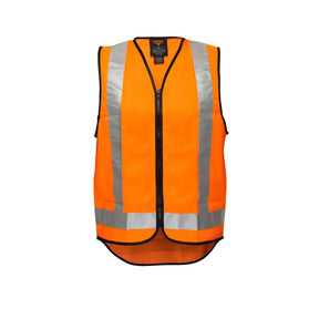 Portwest Hi-Vis X-Back Zipped Vest MV188, front view