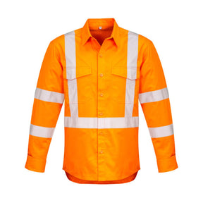 Syzmik hi-vis X back taped shirt, front view