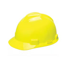 Yellow safety helmet for construction