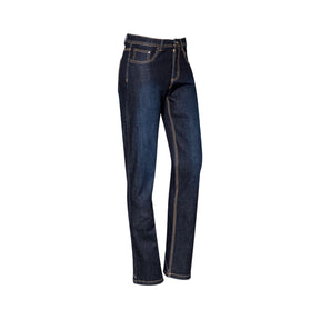 Dark blue denim jeans for women in workwear category