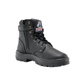 Steel Blue Argyle zip sided non safety boot, side view