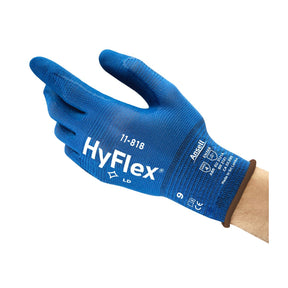 Ansell HyFlex® 11-818 blue synthetic glove for hand protection