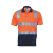 DNC Hi Vis Two Tone Cotton Back Polo with CSR Reflective Tape - short sleeve 3817