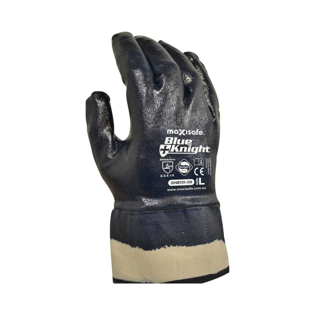 Maxisafe Blue Knight Heavy Duty, Fully Dipped with Safety Cuff GNB131 (Pack of 12)