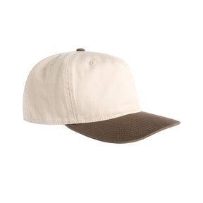 Two-tone cap beige brown casual headwear