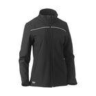 Black Women's Soft Shell Workwear Jacket front