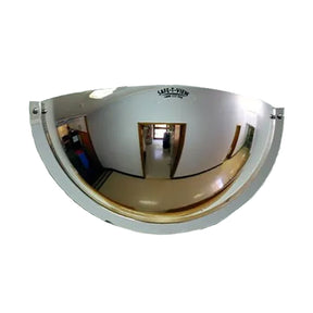 Safe-T-View half dome traffic mirror, wall mounted