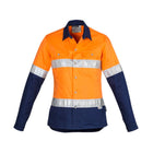 Syzmik women's industrial hi-vis shirt, front view