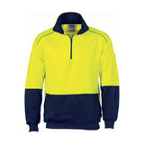 DNC Hi Vis 1/2 Zip Reflective Piping Fleecy L/S 3928