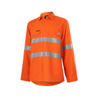 KingGee women's Shieldtec FR hi-vis shirt, front view