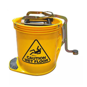 Oates® 15L Wringer Bucket with caution sign