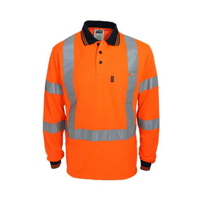 DNC hi vis X back polo 3710 front view