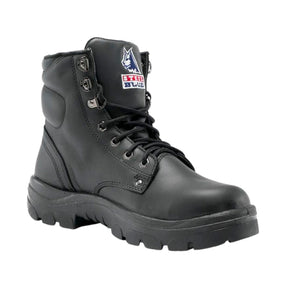 Steel Blue Argyle Steel Toe Bump Cap Safety Boots side view