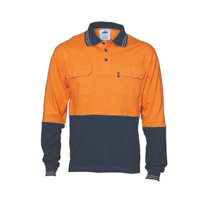 DNC hi-vis polo chest pocket detail