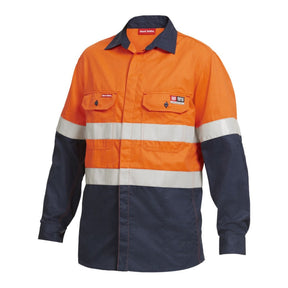 KingGee Hi Vis Orange Work Shirt
