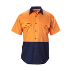 Hi-Vis work shirt with navy collar