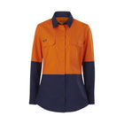 KingGee women's Workcool vented shirt, front view